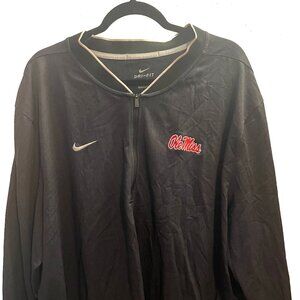 4XL Nike Dri-Fit Ole Miss Pull-Over Jacket 1/4 zip- Black